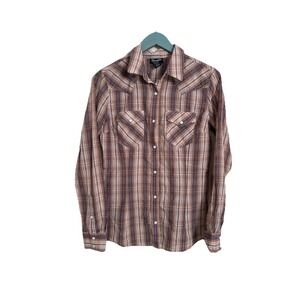 Wrangler Retro Pearl Snap Shirt Womens Size Small Plaid Cowboy Western Rodeo